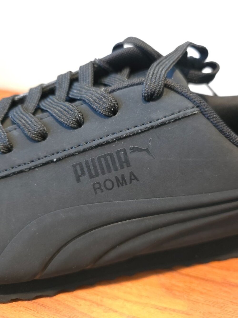 NWB Puma Roma Mono Emboss Basic Black Sneakers Men's Size 10 - Picture 7 of 9